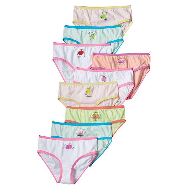 Maidenform 9-Pk. Pop Of Heathers Cotton Brief Underwear, Little Girls & Big  Girls