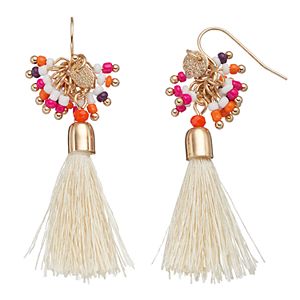 Seed Bead Cluster Tassel Nickel Free Drop Earrings