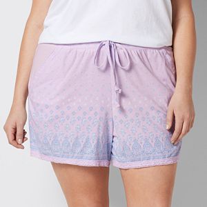 Plus Size SONOMA Goods for Life™ Pajamas: Paisley Dreams Crochet Trim Shorts