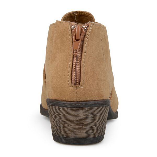 journee collection womens avryl booties block heel