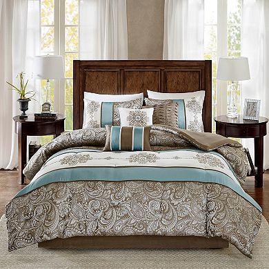 Madison Park 7-piece Lorraine Jacquard Comforter Set