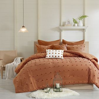 Madison Park Maize Jacquard Cotton Comforter Set with Throw Pillows