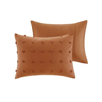 Madison Park Maize Cotton Jacquard Duvet Cover Set with Throw Pillows