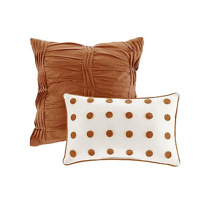 Madison Park Maize Cotton Jacquard Duvet Cover Set with Throw Pillows