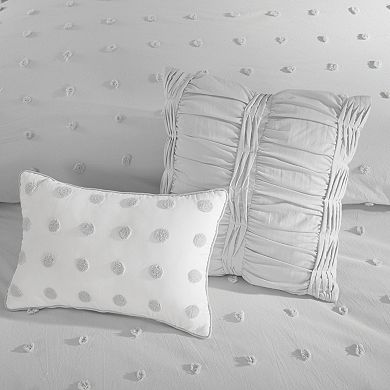 Madison Park Maize Cotton Jacquard Duvet Cover Set with Throw Pillows