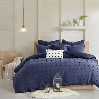 Madison Park Maize Cotton Jacquard Duvet Cover Set with Throw Pillows