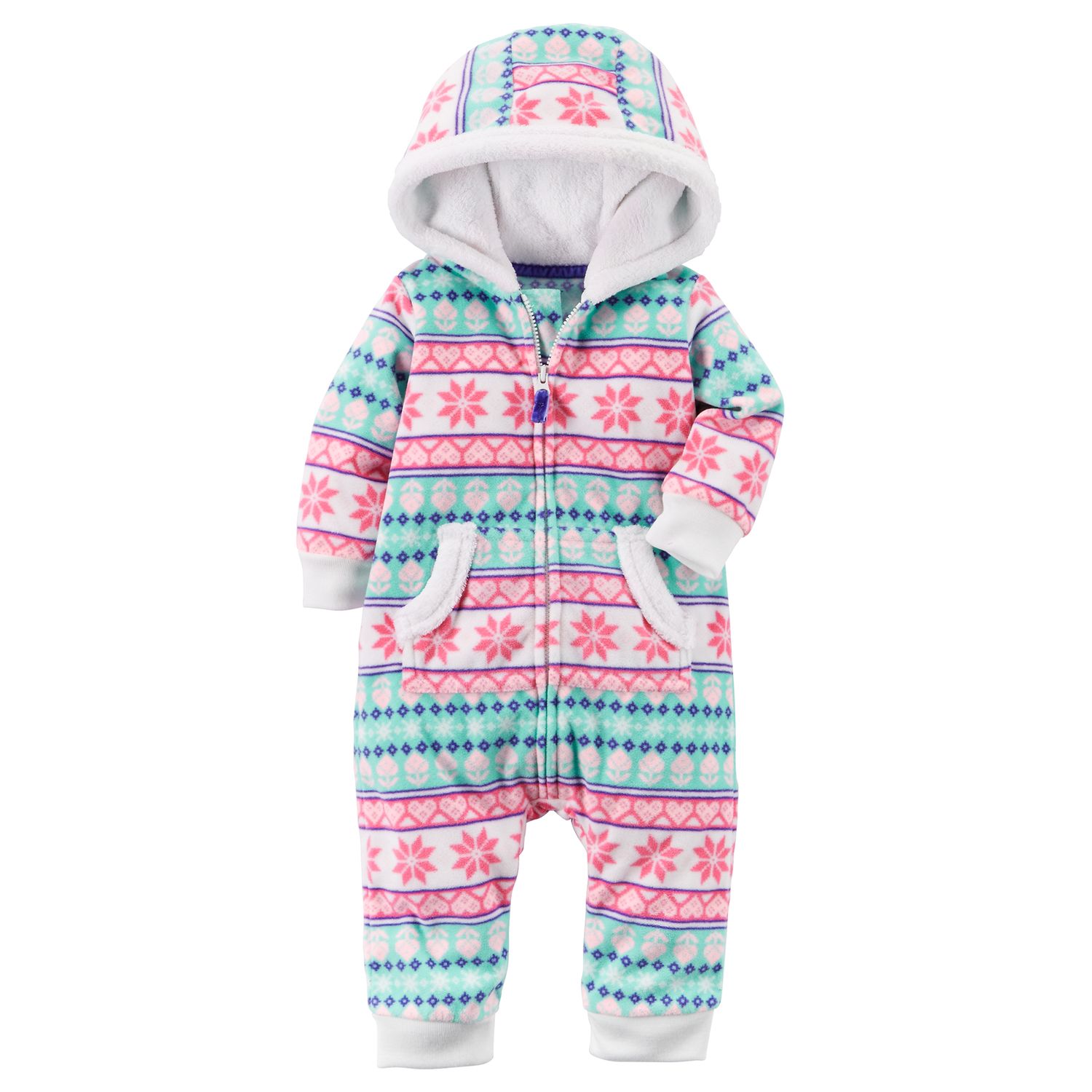 baby girl fleece jumpsuit