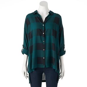 Women's Rock & Republic® Plaid High-Low Shirt