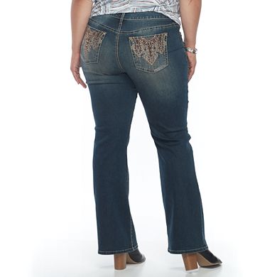 Plus Size Apt. 9® Embellished Bootcut Jeans 