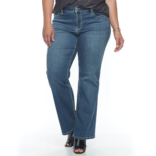Plus Size Apt. 9® Embellished MidRise Bootcut Jeans