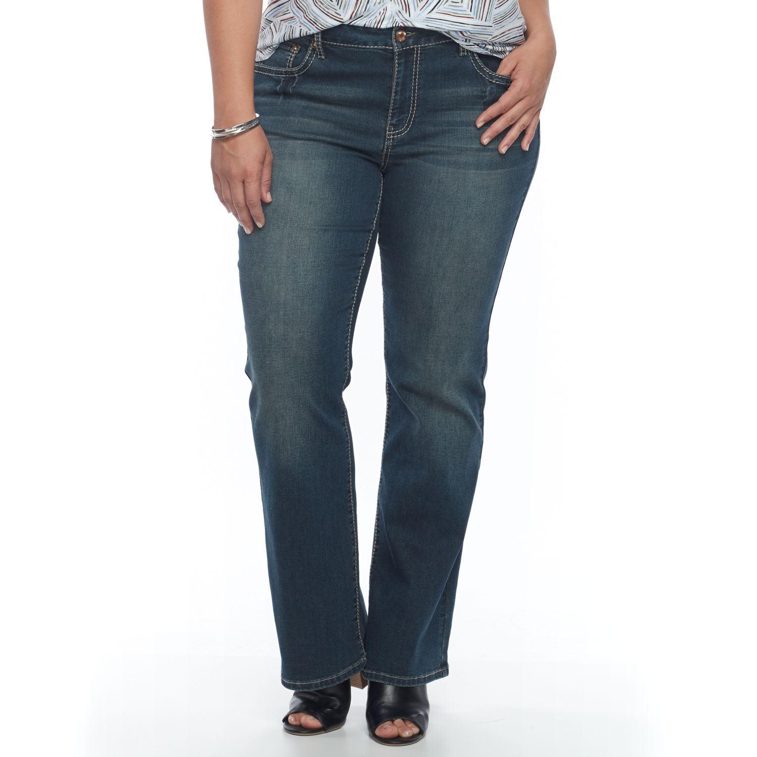 women's plus size embellished jeans