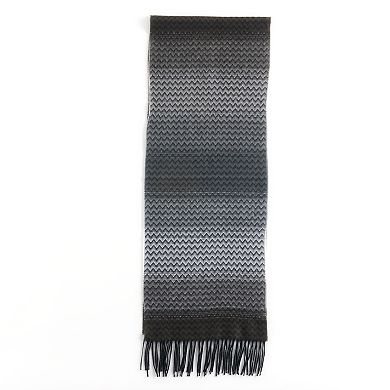 Softer Than Cashmere Ombre Zigzag Fringed Oblong Scarf