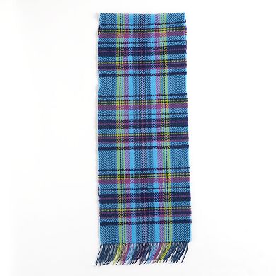 Softer Than Cashmere Chevron Plaid Fringed Oblong Scarf