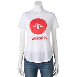 Juniors' musical.ly Logo Graphic Tee