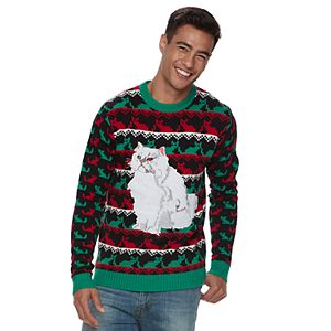 Men's Cat Ugly Christmas Sweater