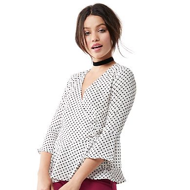 Juniors' Candie's® Bell Sleeve Wrap Top