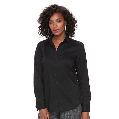 Women's Apt. 9® Structured Essential Button-Down Shirt