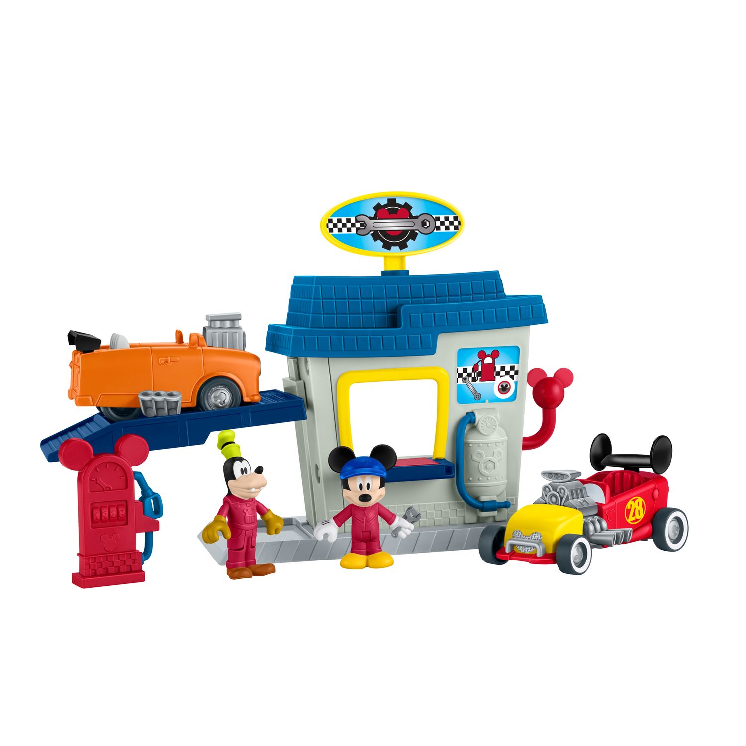 just play mickey and the roadster racers gas station playset