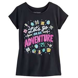 Girls 7-16 Minecraft On An Adventure Tee