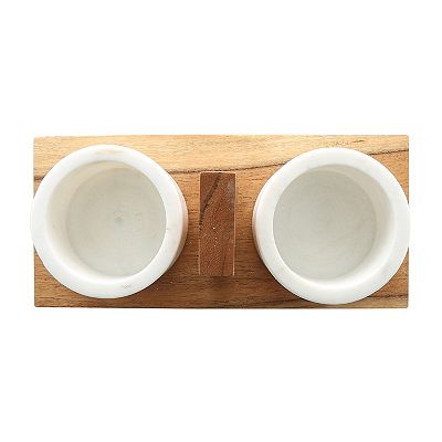 Thirstystone Global Trek Marble & Mango Wood Condiment Set Thirstystone Global Trek Marble & Mango Wood Condiment Set