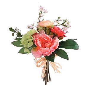 Darice Indoor \/ Outdoor Artificial Pink Wildflower Stem Bouquet 10-piece Set