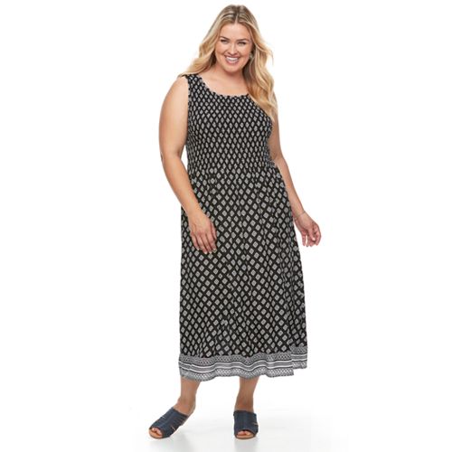 Plus Size Croft & Barrow® Smocked Challis Dress