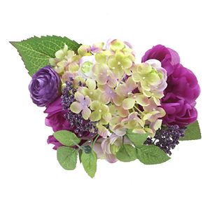 Darice Indoor \/ Outdoor 9-Stem Artificial Purple Flower Arrangement