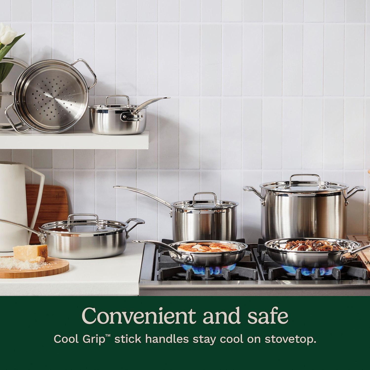 MultiClad Pro Stainless Steel 12-Piece Cookware Set with Bonus Baking Sheets - Thumbnail 2