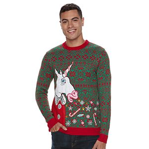 Men's Unicorn Light-Up Ugly Christmas Sweater