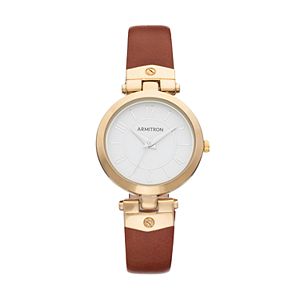 Armitron Women’s Leather Watch – 75/5338WTGPBN
