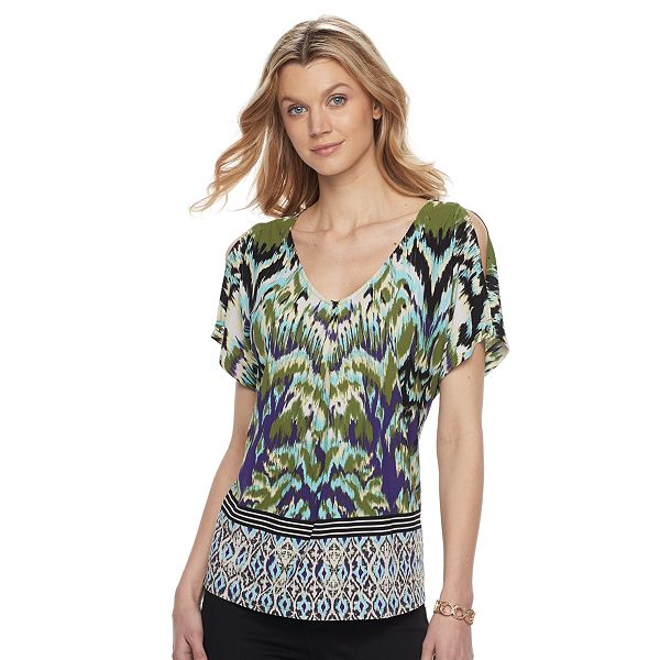 Womens Dana Buchman Cold Shoulder Top 3917