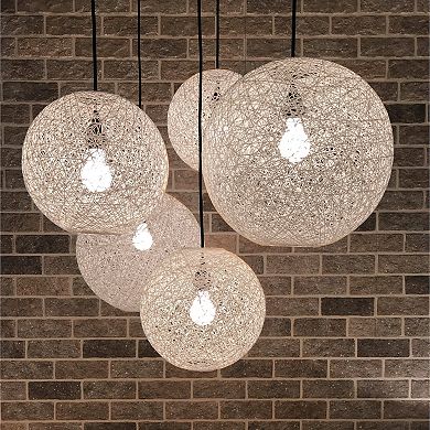 Adesso Havana Large Rattan Sphere Pendant Light