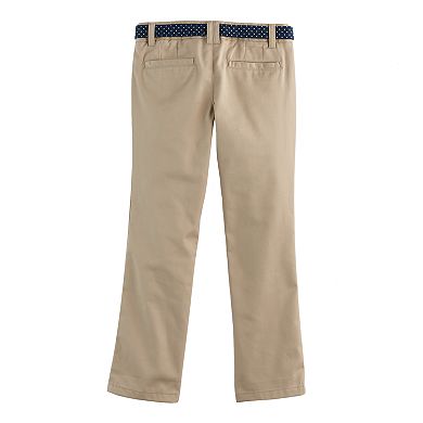 Girls 4-20 French Toast Belted Twill Pants