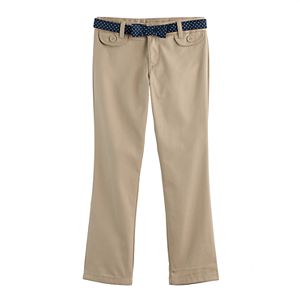 Girls 4-20 French Toast Belted Twill Pants
