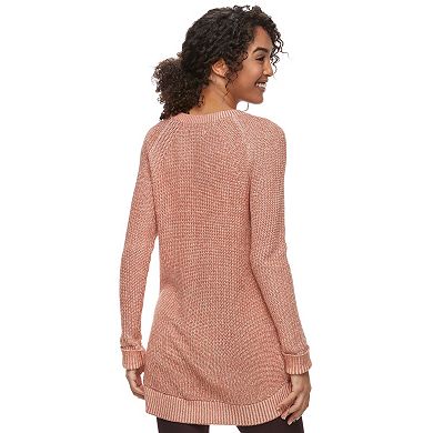 Women's Sonoma Goods For Life® Lace-Up Crewneck Sweater