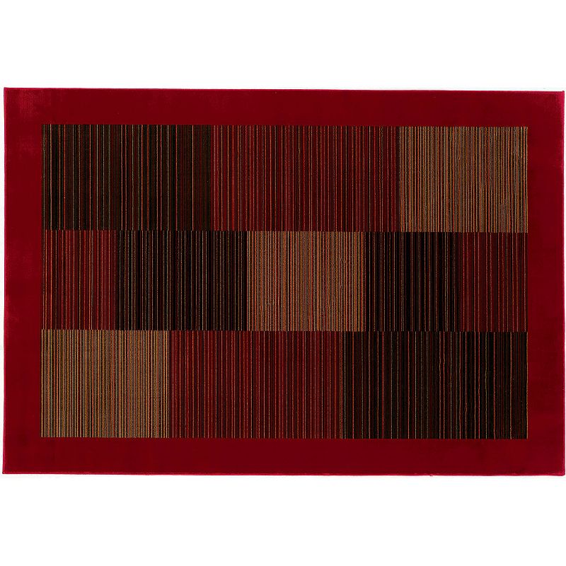 Couristan Everest Hamptons Geometric Rug, Red, 8Ft Rnd