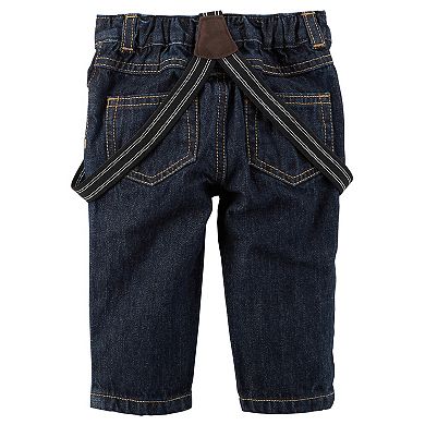 Baby Boy Carter's Buffalo Checkered Bodysuit & Suspender Jeans Set