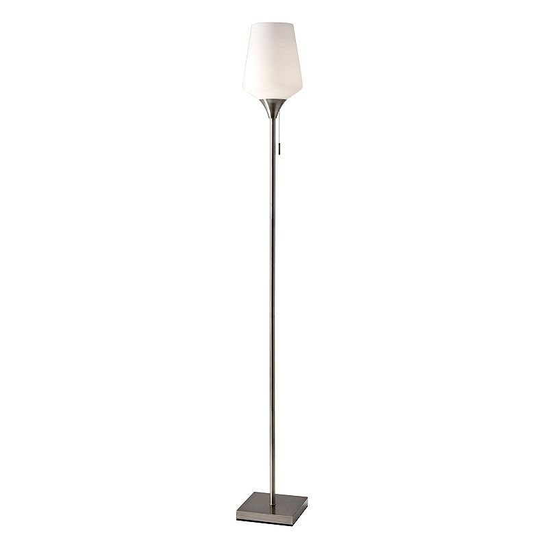 Adesso Modern Floor Lamp, Grey
