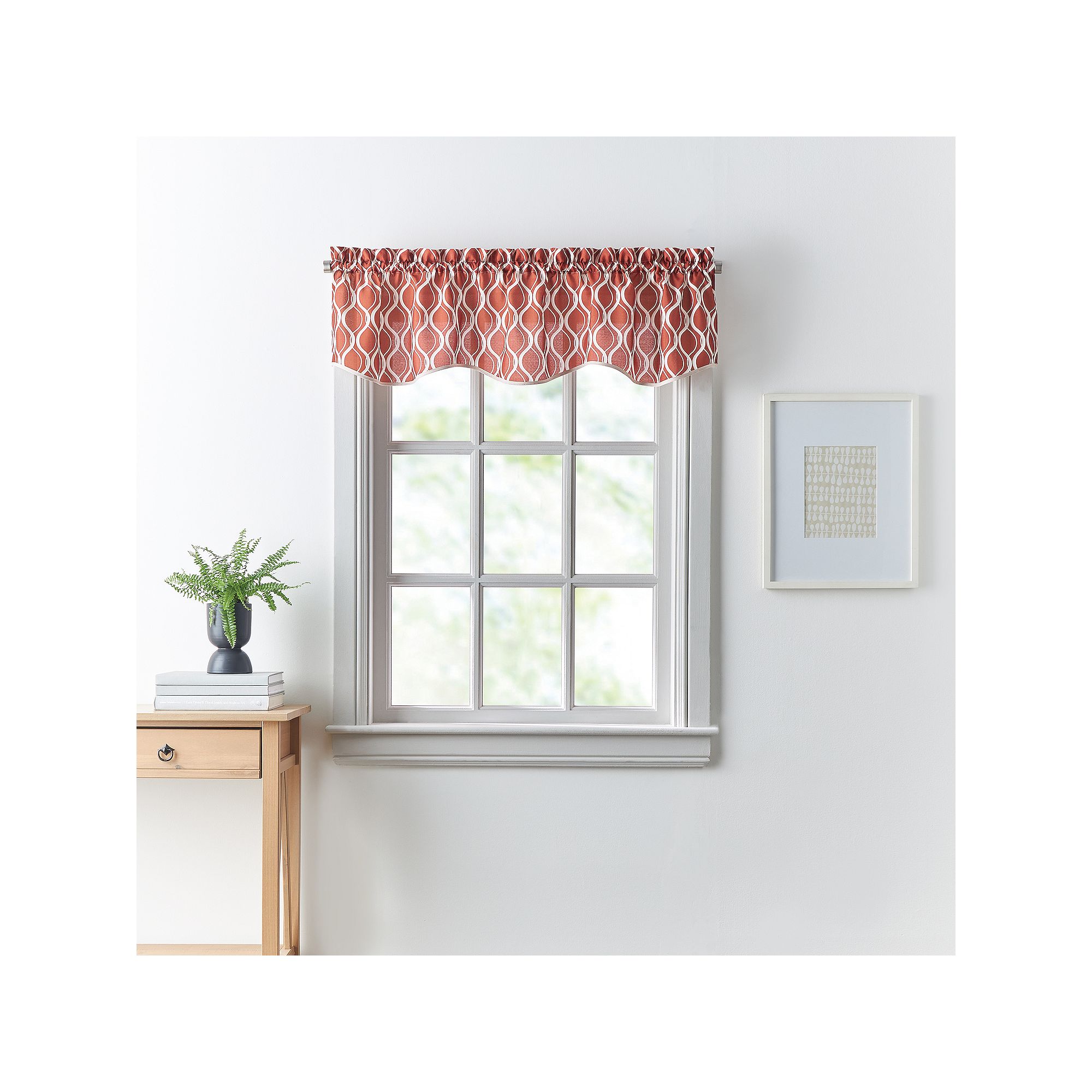 Curtainworks Morocco Scalloped Window Valance, Clay