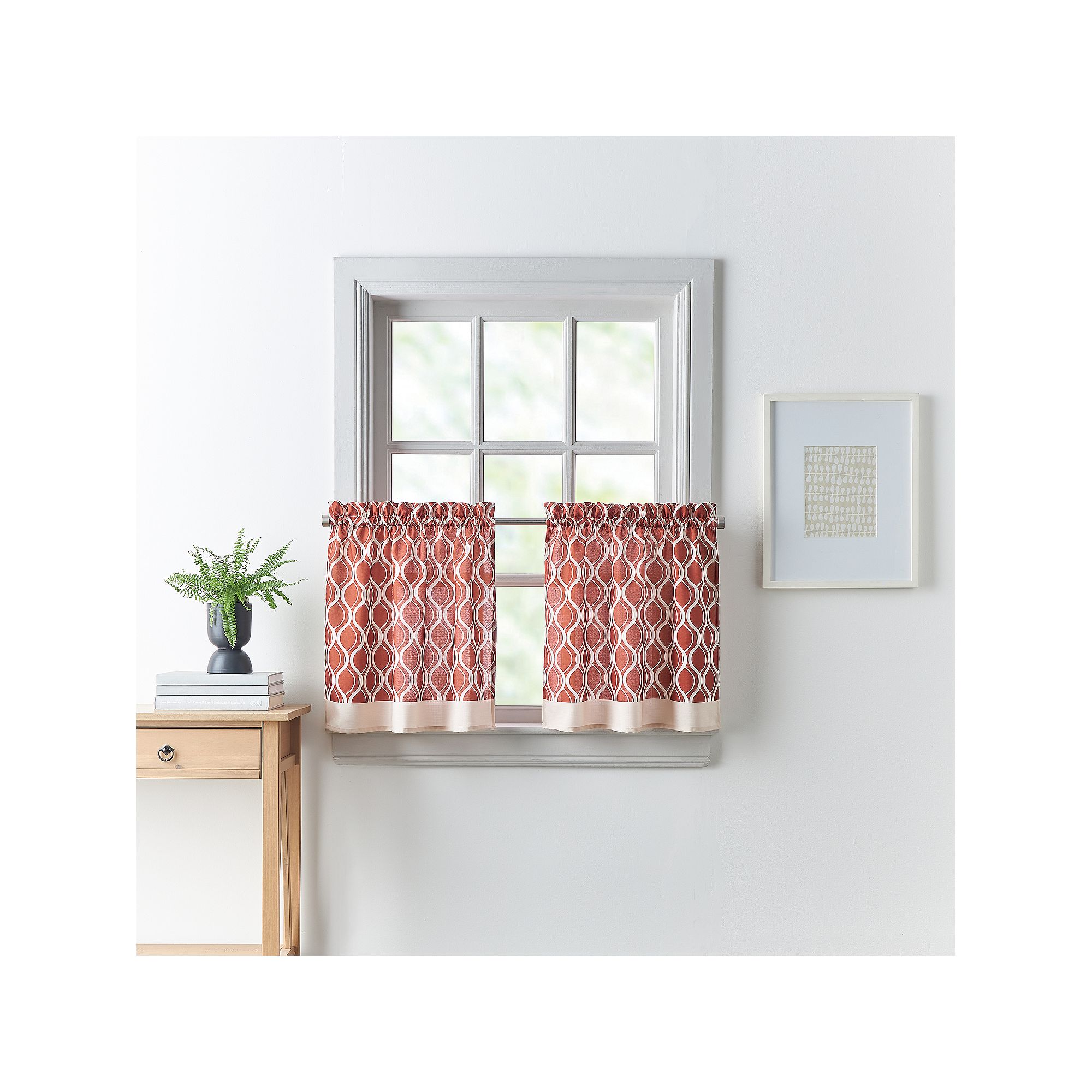Morocco Tier Curtain Pair, Clay