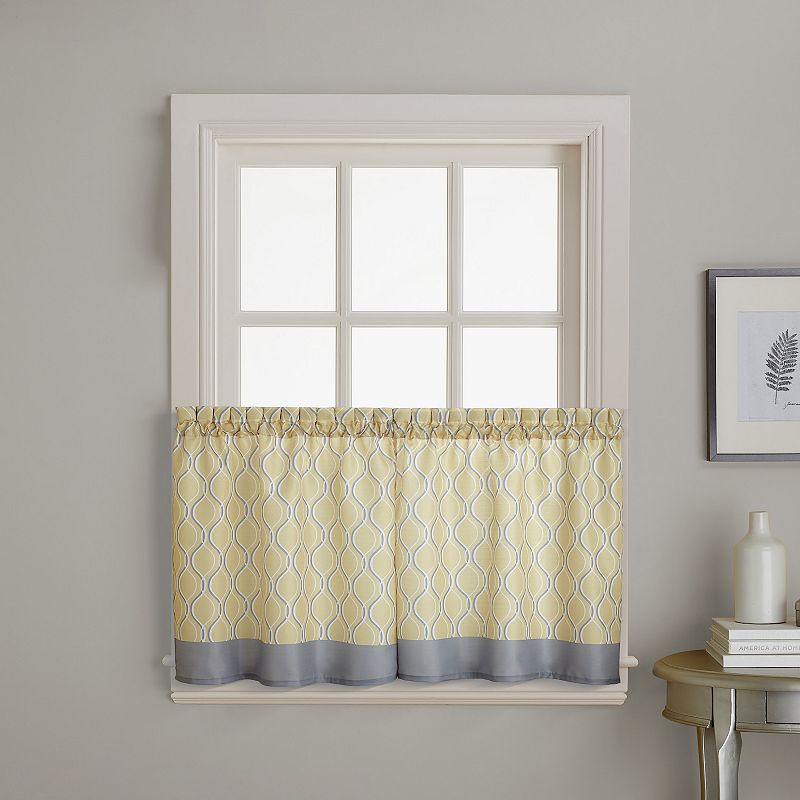 Morocco Tier Curtain Pair, Yellow, 29X36