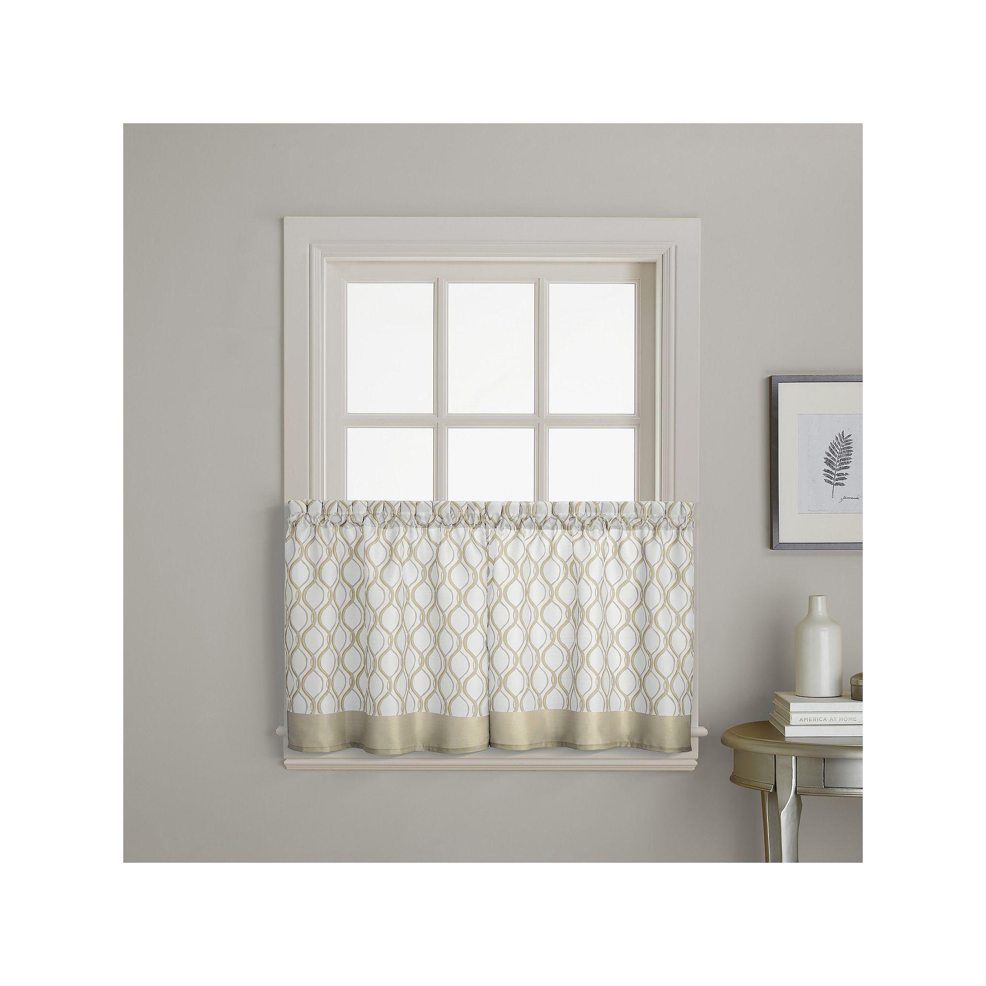 Morocco Tier Curtain Pair, Oyster