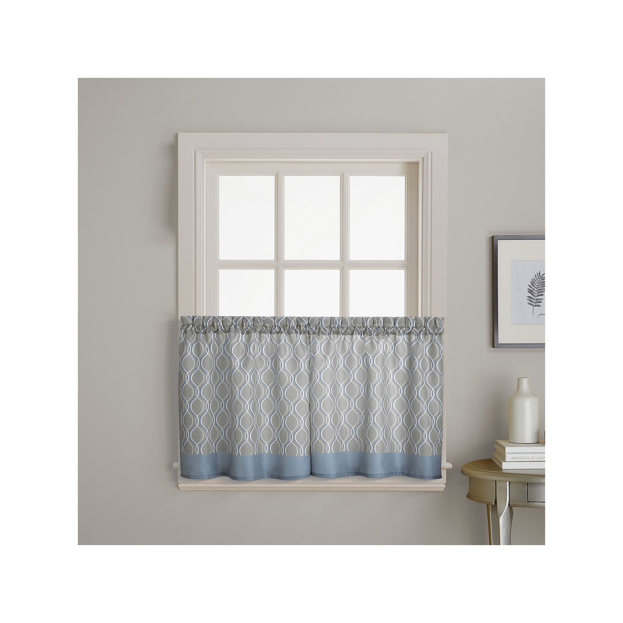 Morocco Tier Curtain Pair, Silver