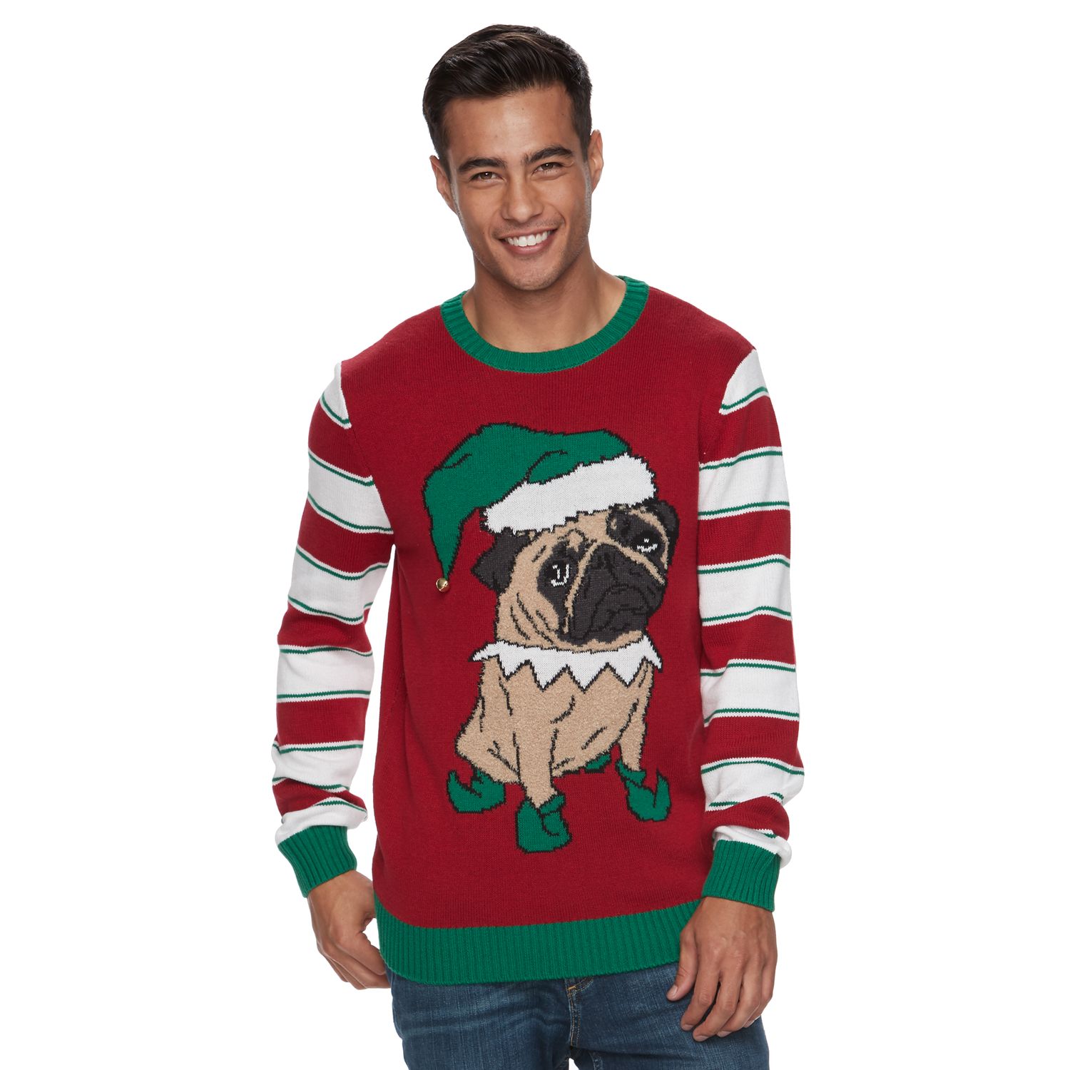 mens pug christmas sweater