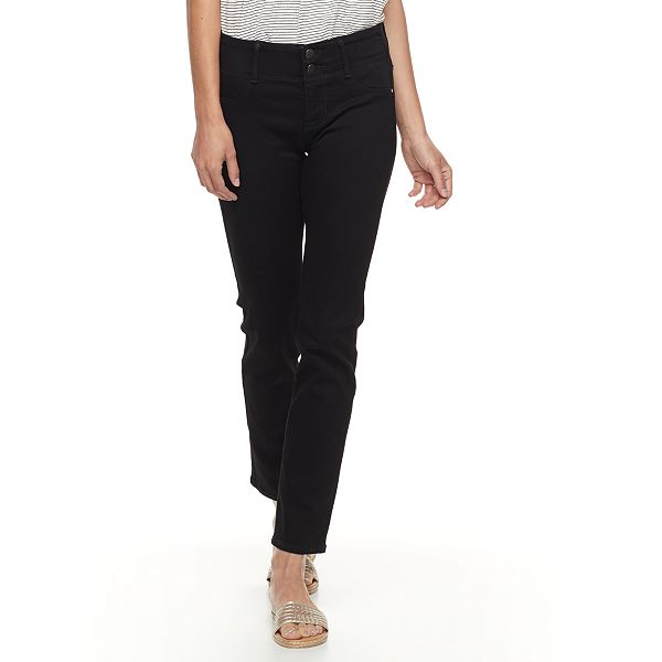 Petite Apt. 9® Tummy Control Straight-Leg Jeans