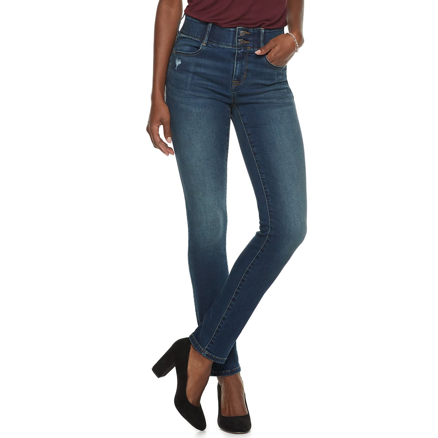 kohls tummy control jeans