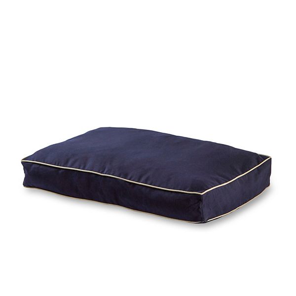 Happy Hounds Casey Indoor/Outdoor Pillow Style Dog Bed, Navy, Medium (42 x 30 in.)