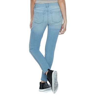Juniors' SO® Ripped High Waist Ankle Jeggings