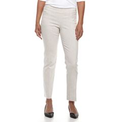 pants womens khaki dress beig kohls kohl pull leg straight tan