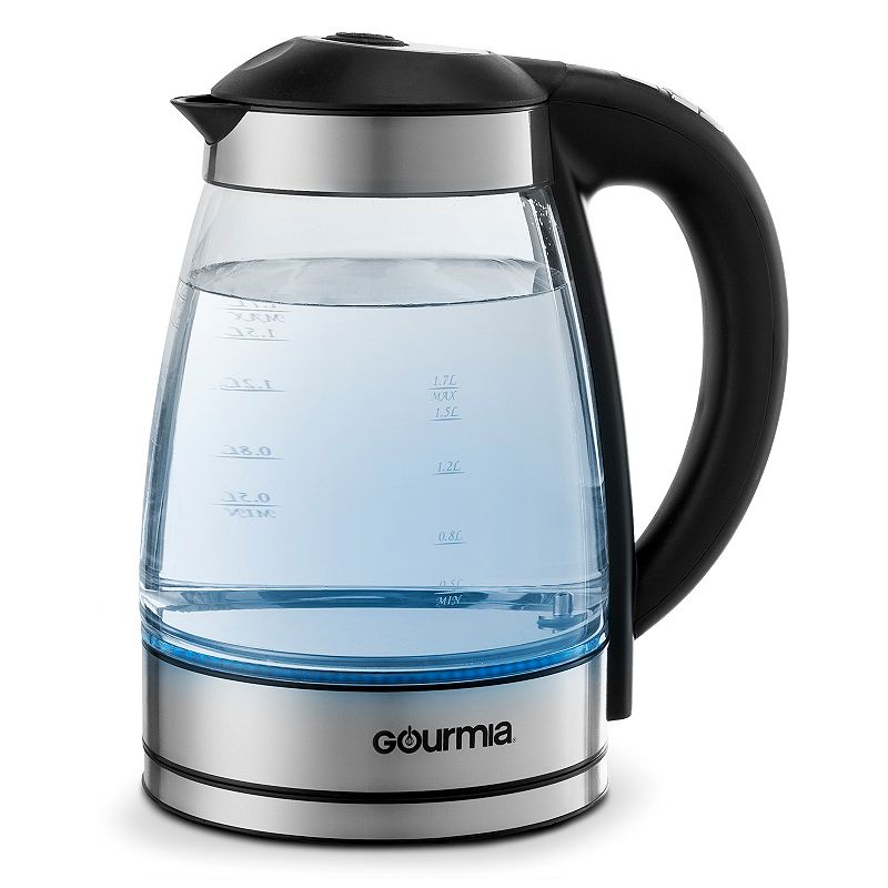 Gourmia Programmable Electric Tea Kettle with Cordless Base, Multicolor